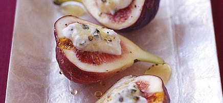 Figs stuffed with honey and goat cheese