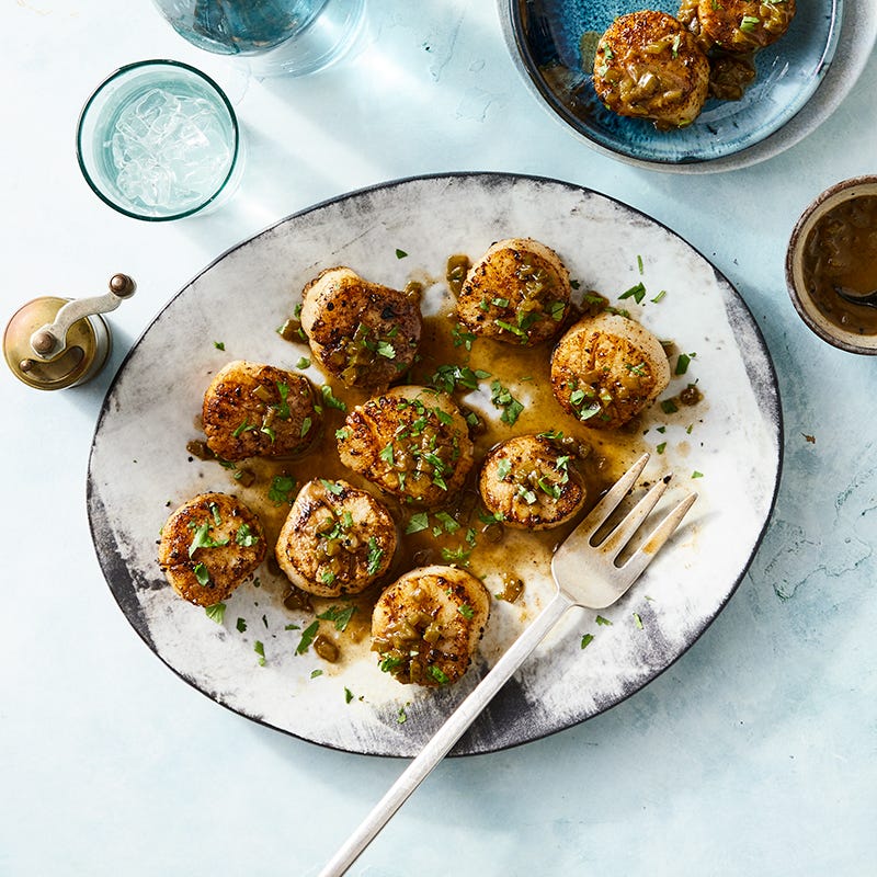 Pan-Seared Scallops with Cilantro