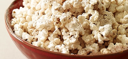 Cinnamon-spiced peanut dusted popcorn