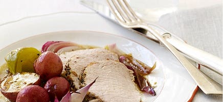 Roast pork dinner
