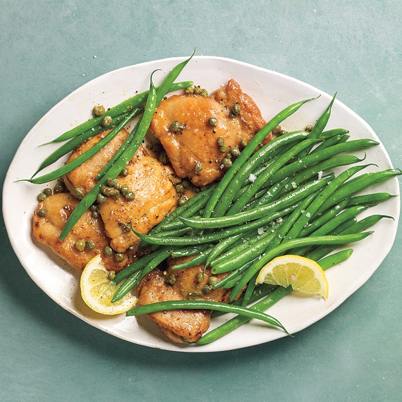 Photo of Sautéed chicken thighs with lemon and capers by WW