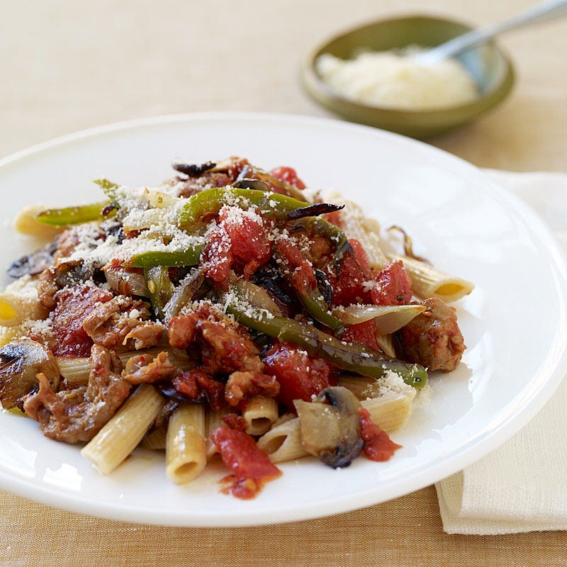 Photo of Penne with peppers and sausage by WW