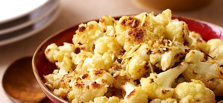 Roasted cauliflower with Parmesan cheese