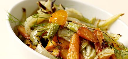 Roasted fennel and carrots