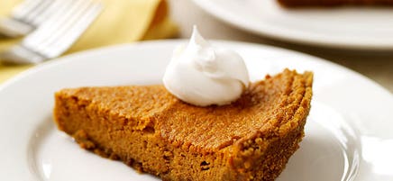Pumpkin pie with graham cracker crust