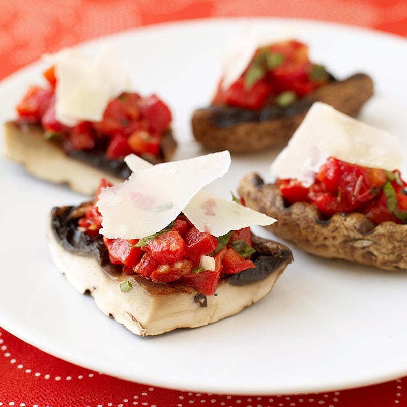 Photo of Grilled stuffed portobello mushrooms by WW