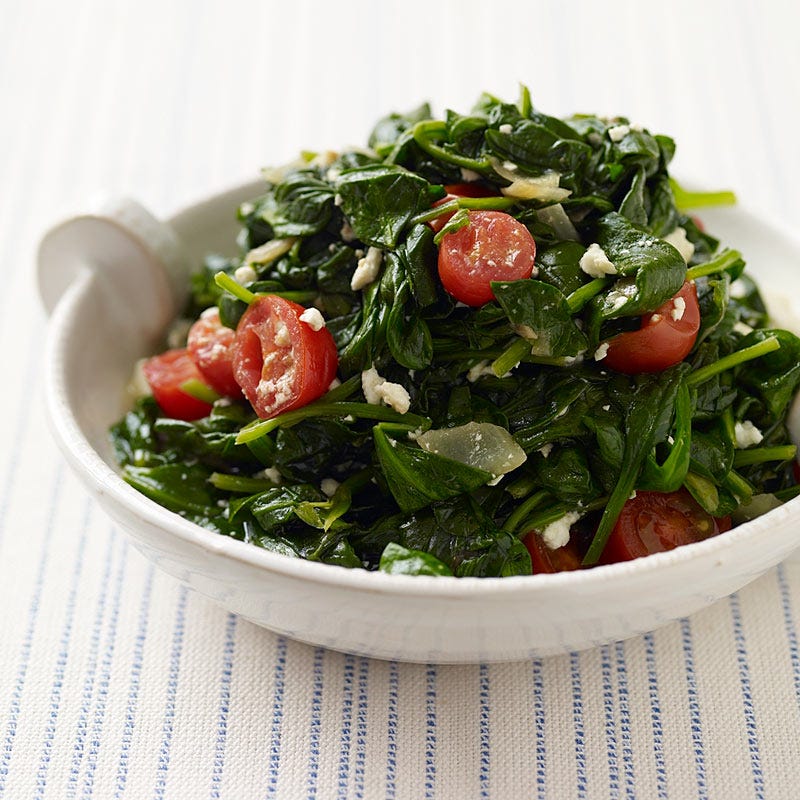Photo of Spinach with tomatoes and feta by WW