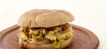 Italian pepper and egg sandwiches
