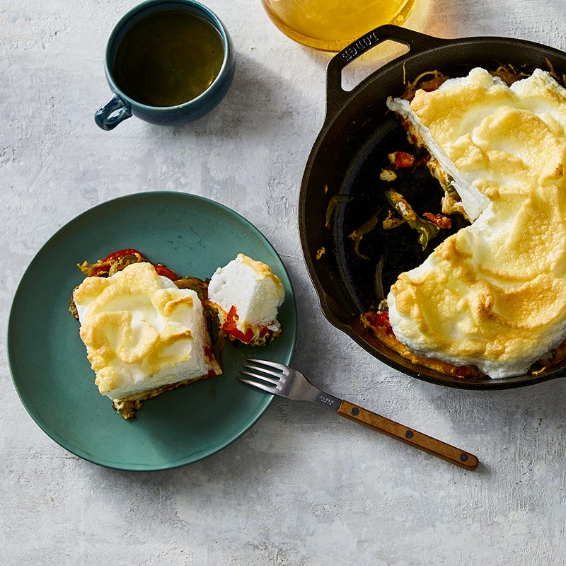 Puffed Egg-White Omelette with Veggies