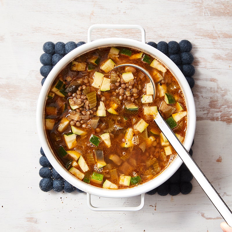 Middle Eastern vegetable & lentil soup