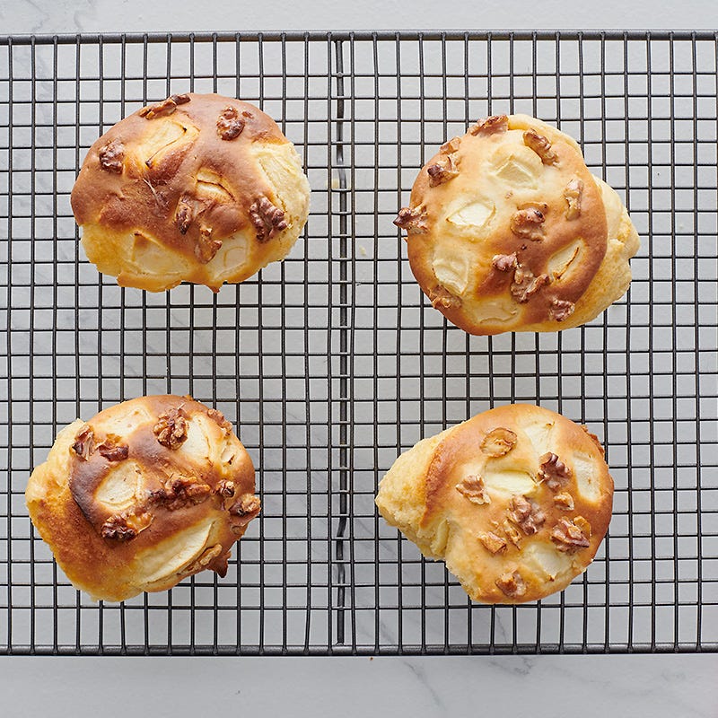 Apple and walnut bran muffins