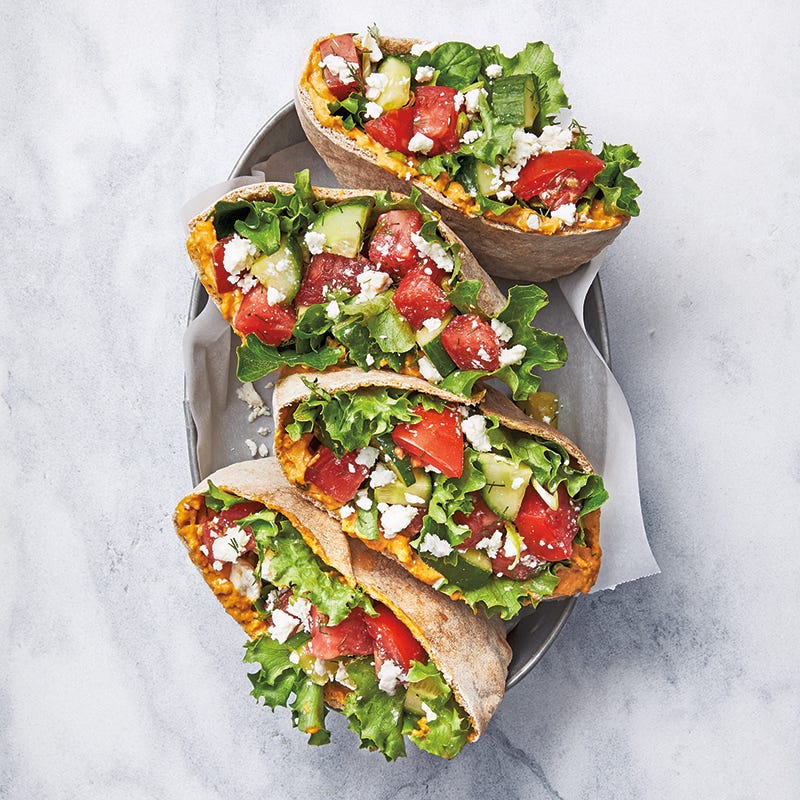 Mediterranean Salad Pita Pockets