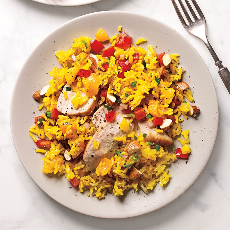 Photo of Rice salad with chicken and dried apricots by WW