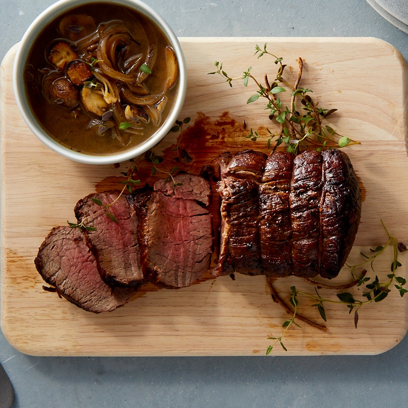 Beef Tenderloin with Mushrooms & Onions