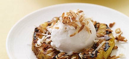Grilled Pineapple with Coconut Sorbet