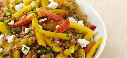 Roasted beet and wheat berry salad