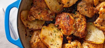 Cumin-Spiced Chicken with Pears