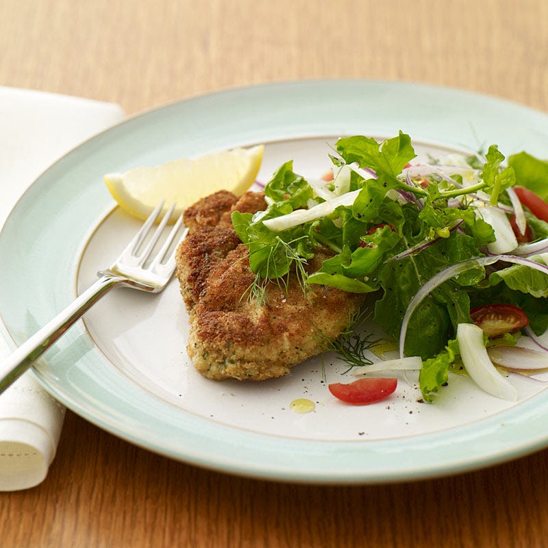 Photo of Chicken Milanese with arugula salad by WW