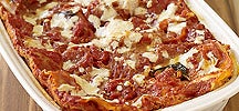 Lasagna with homemade sauce