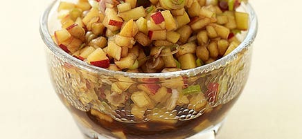 Nectarine and scallion relish