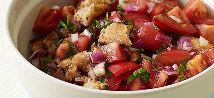 Grilled Italian Bread & Tomato Salad