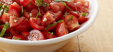 Chunky fresh tomato and basil sauce