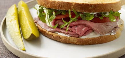 Roast Beef Sandwiches with Horseradish Mayo