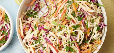 Lemony Coleslaw with Apples