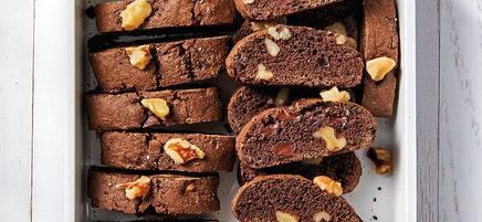 Mini Chocolate Brownie Biscotti