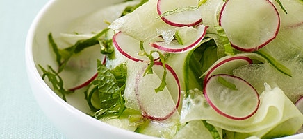 Marinated cucumber and melon salad