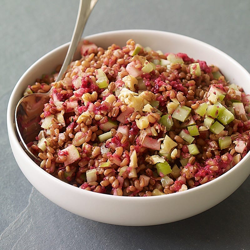 Photo of Warm apple-walnut wheat berry salad by WW