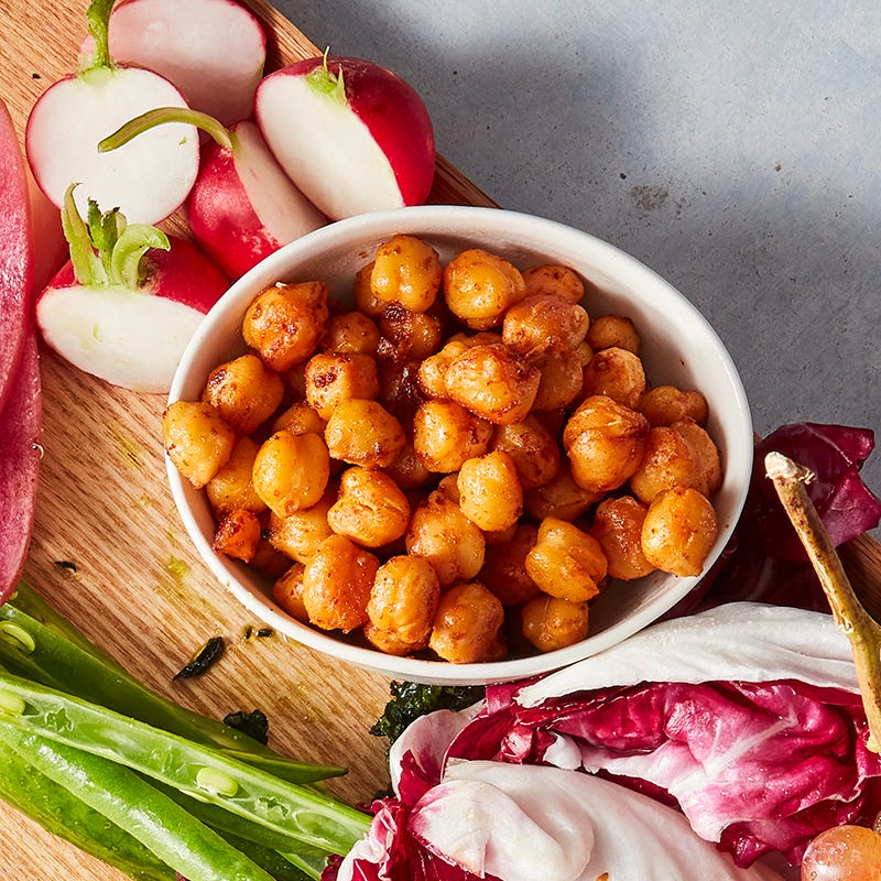 Oven-roasted chili chickpeas