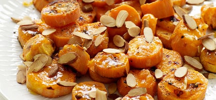 Apricot and ginger-glazed sweet potatoes