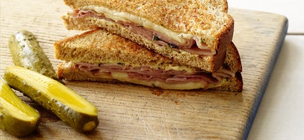 Grilled ham & cheese with rosemary-Dijon spread