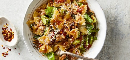 Bow Tie Pasta with Sausage & Escarole