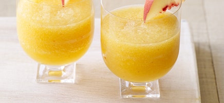 Frozen peach and Prosecco bellinis