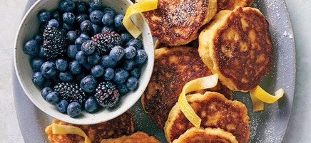 Fluffy lemon-ricotta pancakes