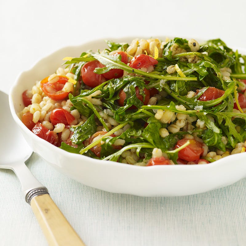 Photo of Barley, grape tomato and arugula saute by WW