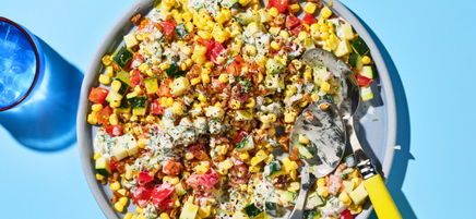 Summer vegetable and farro salad