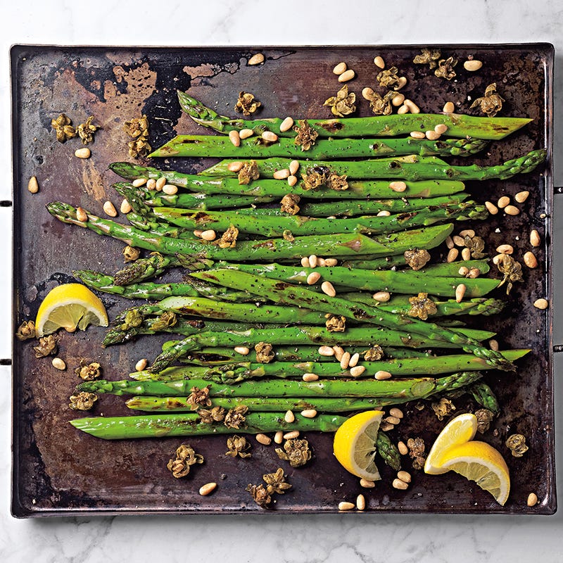Pan-Roasted Asparagus with Fried Capers