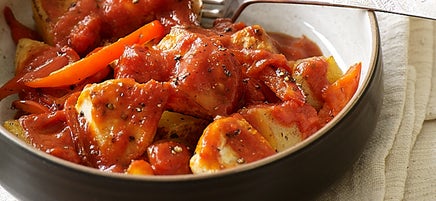 Italian-style chicken with potatoes and peppers