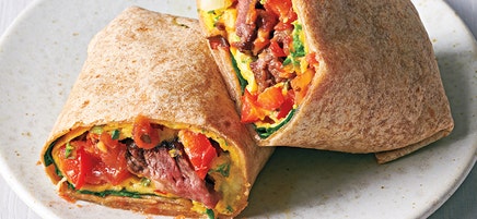 Steak and egg burrito