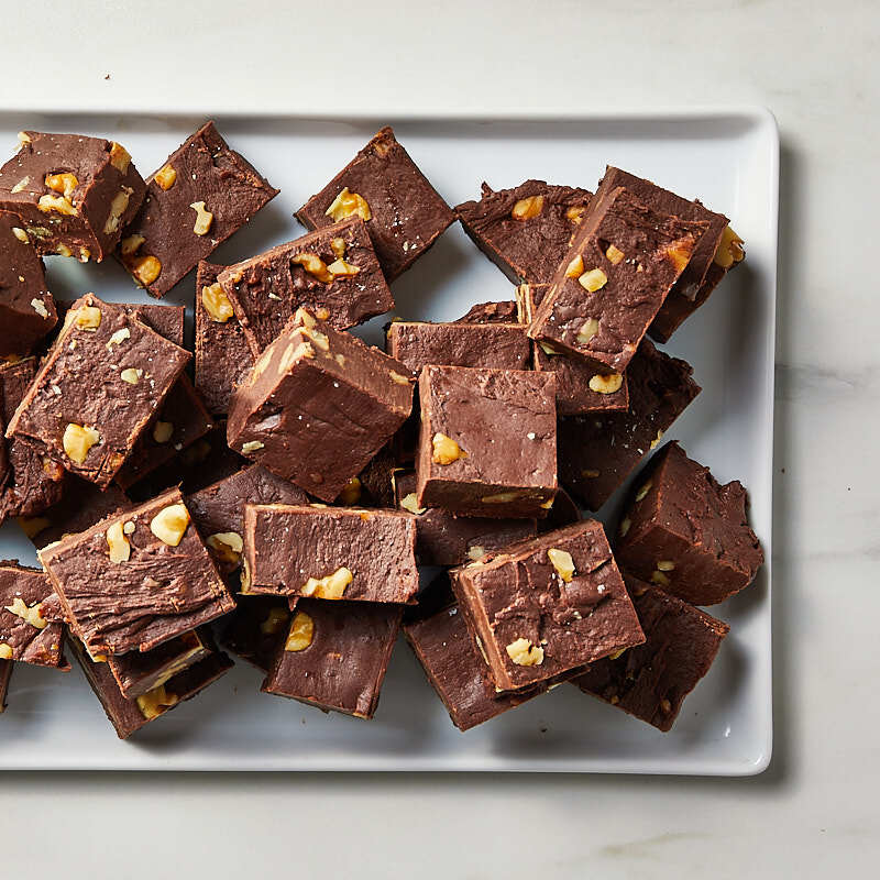 Creamy chocolate walnut fudge