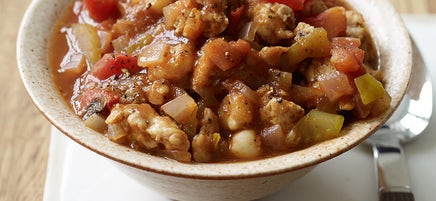 Slow cooker southwest hominy and turkey sausage stew