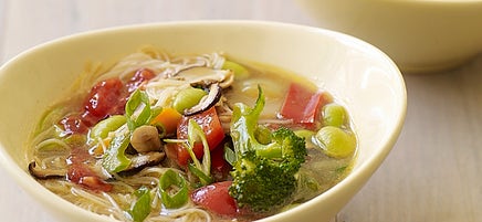 Asian noodle-vegetable soup