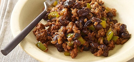 Slow cooker picadillo with black beans