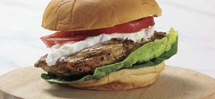 Greek-grilled chicken sandwich