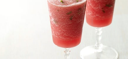 Frozen watermelon virgin mojitos
