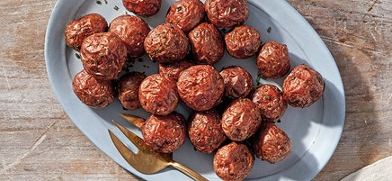 Roasted baby red potatoes with rosemary