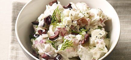 Potato Salad with Feta, Olives & Dill